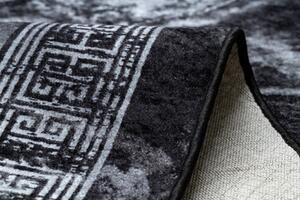 Makro Abra Kusový koberec pratelný MIRO 51278.810 Mramor Řecký vzor protiskluzový černý bílý Rozměr: 80x150 cm