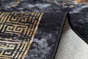 Makro Abra Kusový koberec pratelný MIRO 51278.809 Mramor Řecký vzor protiskluzový černý zlatý Rozměr: 120x170 cm