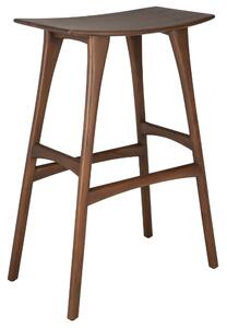 Ethnicraft Hnědá dřevěná barová židle Osso 79 cm