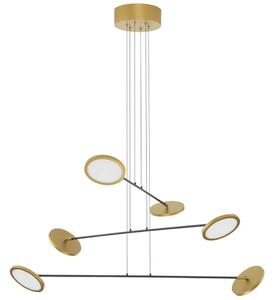 Nova Luce Černo-zlaté kovové závěsné LED světlo Scope 100 cm