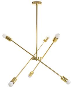 Toolight - Závěsná stropní lampa Inverno - zlatá - APP1115-6CP