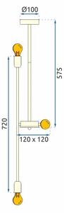 Toolight - Závěsná stropní lampa Inverno - zlatá - APP1115-6CP