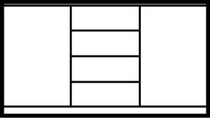 Ložnice Dubaj Barva korpusu: Bílá + černé sklo, Varianty: Komoda