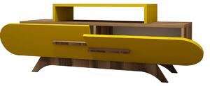 Televizní stolek Rose Walnut Yellow
