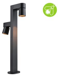 Paulmann 94825 Kimu, antracitové venkovní sloupkové svítidlo, nastavitelné 2x7,8W LED 2200K, výška 82,2cm, IP44