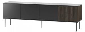 TV stolek/skříňka 4D Kebrex 07, Barva:: černá / černá + ořech 5903211504334