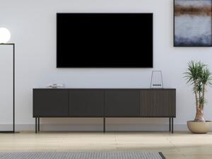 TV stolek/skříňka 4D Kebrex 07, Barva:: černá / černá + ořech 5903211504334