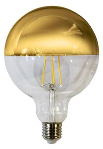 Dekorační LED žárovka se zrcadlovým vrchlíkem E27 teplá 3000k 7w 806 lm zlatá