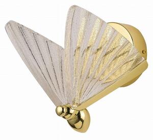 Light Prestige Mariposa nástěnné svítidlo 1x8 W průhledná-zlatá LP-1715/1W