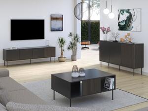 Sestava nábytku do obývacího pokoje Kebrex I, Barva:: černá / černá + ořech 5903211529061