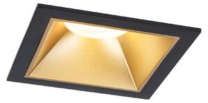 Paulmann 93131 Cole Coin, bodovka v černo-zlaté úpravě, 1x6W LED 2700K tříkrokové stmívání, 8,8x8,8cm, IP44