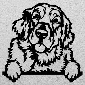 DUBLEZ | Dřevěná samolepka psa - Zlatý retrívr