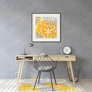 Podložka pod kancelářskou židli chryzantémy