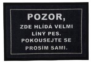 GDmats, POSLEDNÍ ŠANCE: Rohožka Líný pes 40x60 cm - na ven i na doma, 40x60, černá