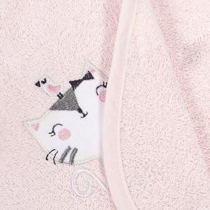 Goldea dětský froté ručník lili 30x50 cm růžový - kočka 30 x 50 cm