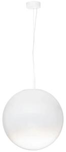 Nova Luce Bílé skleněné závěsné LED světlo Bolita 50 cm