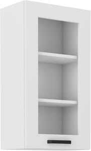 STL 40 cm skříňka horní jednodveřová se sklem LUNA (výška 90 cm) Barevné provedení LUNA: Dub Artisan / Bílý mat