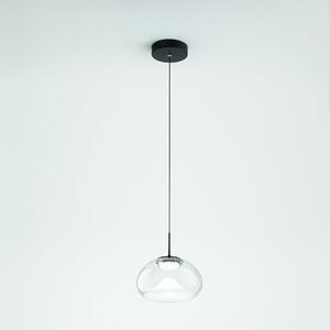Fabas 3755-41-241 Brena, závěsné svítidlo z čirého skla, 1x10W LED 2700/3000/4000K krokové stmívání, prům. 22cm