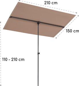 Flexibilní slunečník Blumfeldt Flex-Shade XL / 150 x 210 cm / PE / hnědá