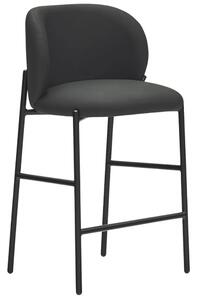 Teulat Černá koženková barová židle Mogi 63 cm