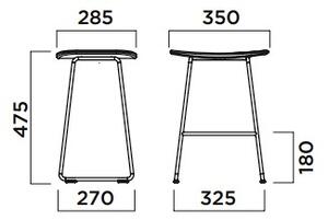 Infiniti designové barové židle Klejn (výška 47.5 cm)