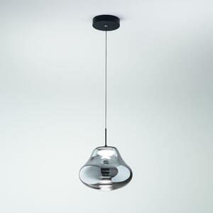 Fabas 3774-40-126 Deva, závěsné svítidlo z kouřového skla, 1x14W LED 2700/3000/4000K krokové stmívání, prům. 25cm