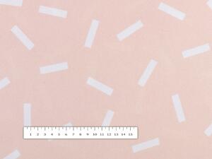 Biante Dekorační čtvercový ubrus PM-062 Konfety na pastelově lososovém 40x40 cm