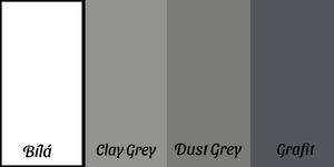 Kuchyňská linka 260 cm Stilo 3 Barva korpusu: Bílá, Barva dvířek: Clay Grey