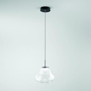 Fabas 3774-40-241 Deva, závěsné svítidlo z čirého skla, 1x14W LED 2700/3000/4000K krokové stmívání, prům. 25cm