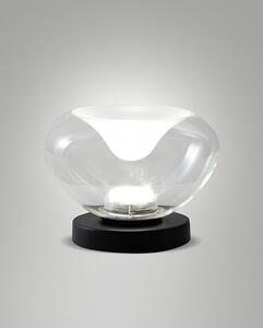 Fabas 3755-30-241 Brena, stolní lampa z čirého skla, 1x11W LED 2700/3000/4000K dotykové stmívání, prům. 22cm