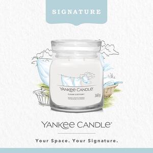 Yankee Candle vonná svíčka Signature ve skle střední Clean Cotton 368g