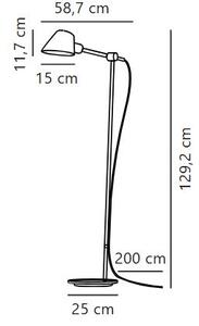 Nordlux 2020464003 Stay, černá stojací lampa 1xE27 s vypínačem, výška 130cm