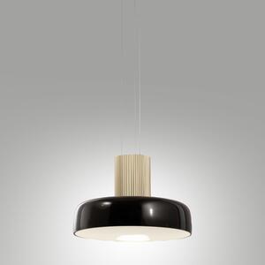 Fabas 3800-40-101 Lunar, černé závěsné svítidlo, 1x26W LED 3CCT 2700/3000/4000K krokové stmívání, prům. 42cm