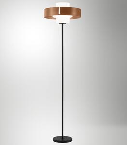 Fabas 3750-10-358 Loto, stojací lampa se stmívačem z foukaného skla se stínítkem z cihlového kovu, 1x40W E27, výška 170cm, průměr 45cm