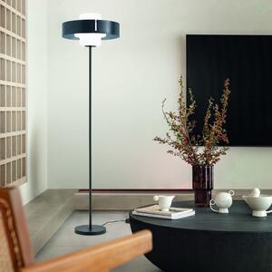 Fabas 3750-10-282 Loto, stojací lampa se stmívačem z foukaného skla se stínítkem z antracitového kovu, 1x40W E27, výška 170cm, průměr 45cm