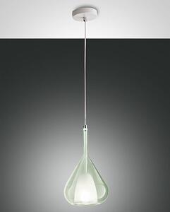 Fabas 3481-40-140 Lila, závěsné svítidlo ze zeleného skla, 1x40W E27, průměr 20cm