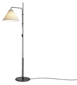 Marset A641-402 Funiculí, černá stojací lampa s pískovým textilním stínidlem, 1xE27, 158cm