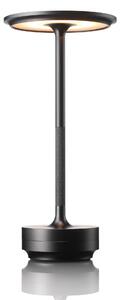 Ambientec Turn Aluminium Black, bateriová lampička z černého hliníku, LED 1800-2500K dotykové stmívání, Ø13x27,5cm, IP66