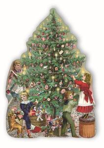 Dům Vánoc Vánoční pohlednice Zdobíme stromeček 12 x 17,6 cm