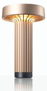 Ambientec Fotica Rose, přenosná lampička z růžového hliníku, LED 1800-2500K dotykové stmívání, Ø13x20,5cm, IP66