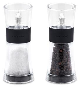 Cole&Mason Sada mlýnků na pepř a sůl Flip 180 černé