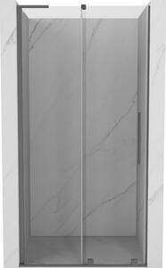 Mexen Velar L, posuvné sprchové dveře do otvoru 90 cm, 8mm čiré sklo, broušený grafit, 871-090-003-01-95