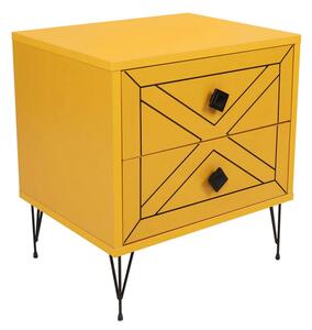 Noční stolek Luna Yellow