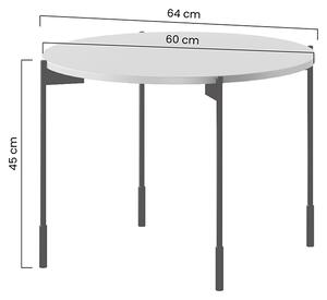 Kulatý kávový stolek Sonatia 60 cm - olivová