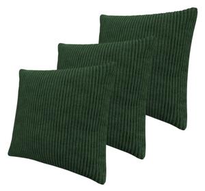 Set 3x dekorativní polštář 50x50 cm ZANE - tmavý zelený
