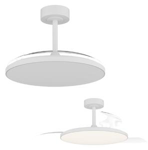 Mantra 9008 Slim Mini, rozvinovací ventilátor se svítidlem a dálk. ovladačem, LED 45W 2700-5000K, bílá, průměr 41/90cm