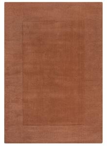 Kusový ručně tkaný koberec Tuscany Textured Wool Border Orange-120x170