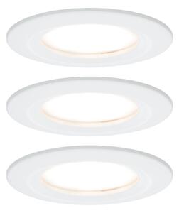 Paulmann 93496 LED Coin Nova round, set kulatých bodovek v matně bílé úpravě, LED 3x6W 2700K tříkrokové stmívání, prům. 7,8cm, IP44