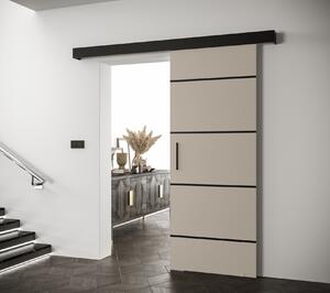 Posuvné dveře s černým úchytem SALOME 4 - 80 cm, kašmír / černé