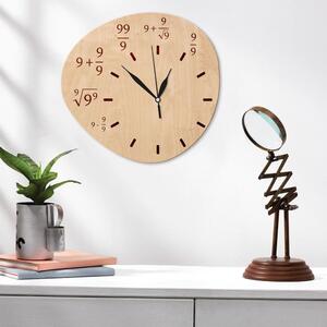 Dřevěné nástěnné hodiny - Matematika